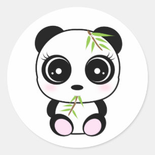 愛らしいレッサーパンダの食べ物の*Panda Pocket* ラウンドシール