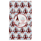 愛らしいレッドブラックグレー格言クリスマスクリスマス スモールペーパーバッグ (正面)