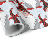 愛らしいレッドブラック格言クリスマスクリスマスキッズ ラッピングペーパー (ロールコーナー)