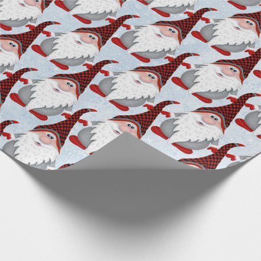 愛らしいレッドブラック格言クリスマスクリスマスキッズ ラッピングペーパー (角)