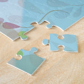 愛らしいレディキツネリーフの背景 ジグソーパズル (側面)