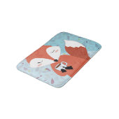 愛らしいレディキツネリーフの背景 バスマット (アングル)