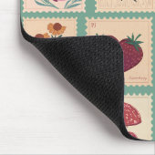 愛らしいレトロな植物昆虫ヴィンテージ マウスパッド (コーナー)