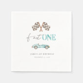 愛らしいレトロレースカーペーパーナプキン スタンダードカクテルナプキン (正面)