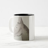 愛らしいロバ ツートーンマグカップ (正面左)
