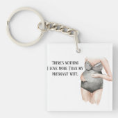 愛らしいロマンチックな妊娠の妻のギフトと引用文 キーホルダー (正面)