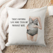愛らしいロマンチックな妊娠の妻のギフトと引用文 クッション (ブランケット)
