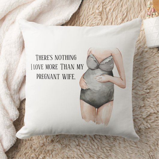 愛らしいロマンチックな妊娠の妻のギフトと引用文 クッション (ブランケット)