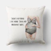 愛らしいロマンチックな妊娠の妻のギフトと引用文 クッション (裏面)