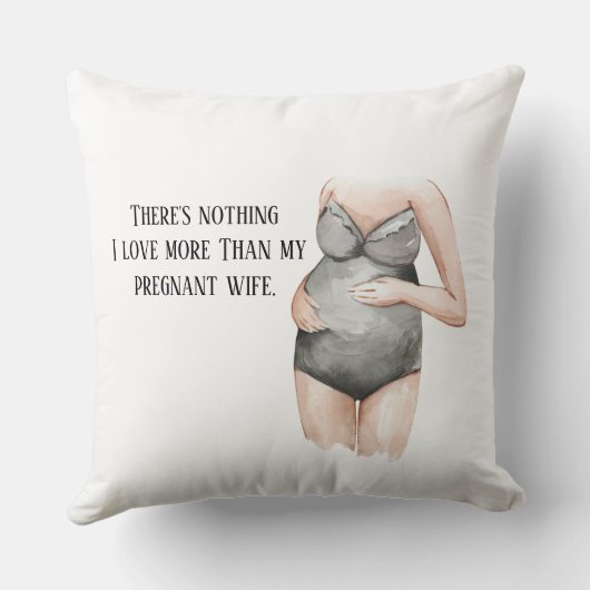 愛らしいロマンチックな妊娠の妻のギフトと引用文 クッション (裏面)