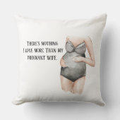 愛らしいロマンチックな妊娠の妻のギフトと引用文 クッション (正面)