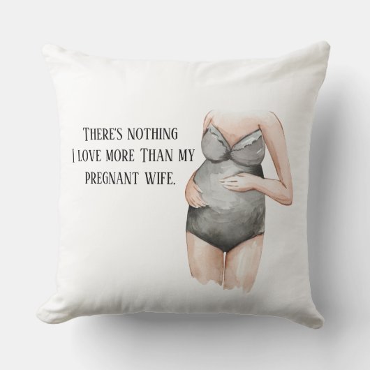 愛らしいロマンチックな妊娠の妻のギフトと引用文 クッション (正面)