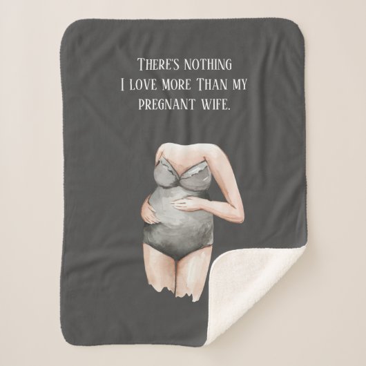 愛らしいロマンチックな妊娠の妻のギフトと引用文 シェルパブランケット (正面)