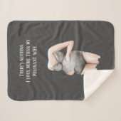 愛らしいロマンチックな妊娠の妻のギフトと引用文 シェルパブランケット (正面(横))