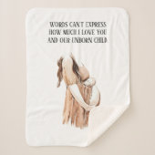 愛らしいロマンチックな妊娠の妻のギフトと引用文 シェルパブランケット (正面)