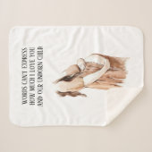 愛らしいロマンチックな妊娠の妻のギフトと引用文 シェルパブランケット (正面(横))