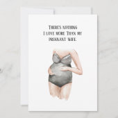 愛らしいロマンチックな妊娠の妻のギフトと引用文 シーズンカード (正面)