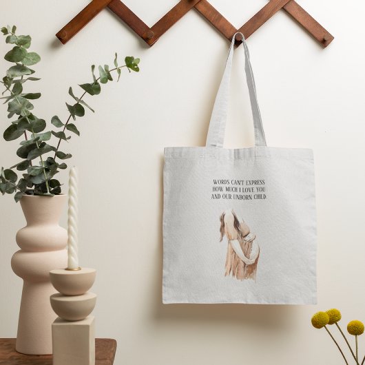 愛らしいロマンチックな妊娠の妻のギフトと引用文 トートバッグ