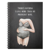 愛らしいロマンチックな妊娠の妻のギフトと引用文 ノートブック (正面)