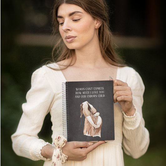 愛らしいロマンチックな妊娠の妻のギフトと引用文 ノートブック