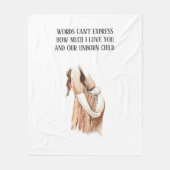 愛らしいロマンチックな妊娠の妻のギフトと引用文 フリースブランケット (正面)