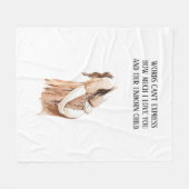 愛らしいロマンチックな妊娠の妻のギフトと引用文 フリースブランケット (正面(横))