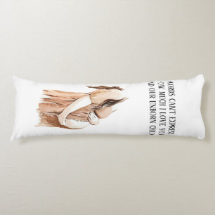 愛らしいロマンチックな妊娠の妻のギフトと引用文 ボディピロー