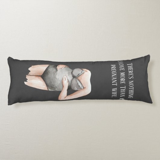 愛らしいロマンチックな妊娠の妻のギフトと引用文 ボディピロー (裏面)