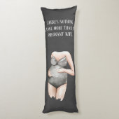 愛らしいロマンチックな妊娠の妻のギフトと引用文 ボディピロー (裏面 (縦))