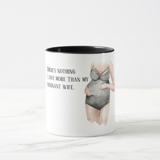 愛らしいロマンチックな妊娠の妻のギフトと引用文 マグカップ (中央)