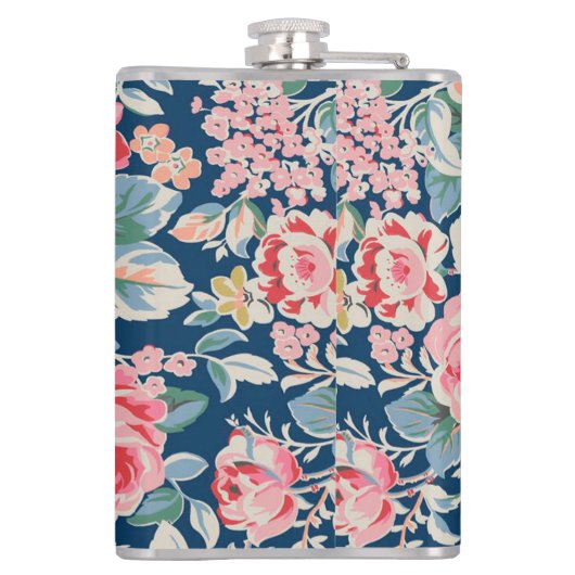 愛らしいロマンチックな花 – メやる気を起こさせるッセージ フラスク (裏面)