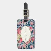 愛らしいロマンチックな花 – メやる気を起こさせるッセージ ラゲッジタグ (正面縦)