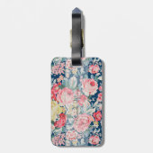 愛らしいロマンチックな花 – メやる気を起こさせるッセージ ラゲッジタグ (裏面縦)