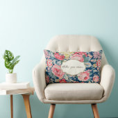 愛らしいロマンチックな花 – メやる気を起こさせるッセージ ランバークッション (椅子)