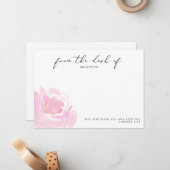 愛らしいローズスクリプチャー パーソナライズド ノートカード (正面/裏面インサイチュ)