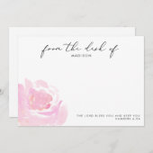 愛らしいローズスクリプチャー パーソナライズ ノートカード (正面/裏面)