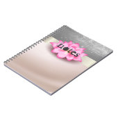 愛らしいロータスストライプ ノートブック (左側)