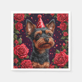 愛らしいワン祝ピー誕生日 スタンダードカクテルナプキン