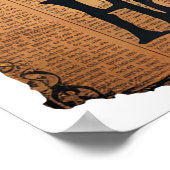 愛らしいヴァンパイアヴィンテージスタイルハロウィーン新聞 ポスター (角)