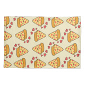 愛らしいヴィンテージおもしろいピザベージュの子供の女の子 枕カバー (裏面)