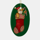 愛らしいヴィンテージのテディー・ベア セラミックオーナメント (右)