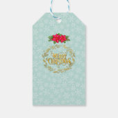 愛らしいヴィンテージクリスマストインデナー&フラワーカート ギフトタグ (裏面)