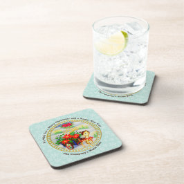 愛らしいヴィンテージクリスマストインデナー&フラワーカート コースター