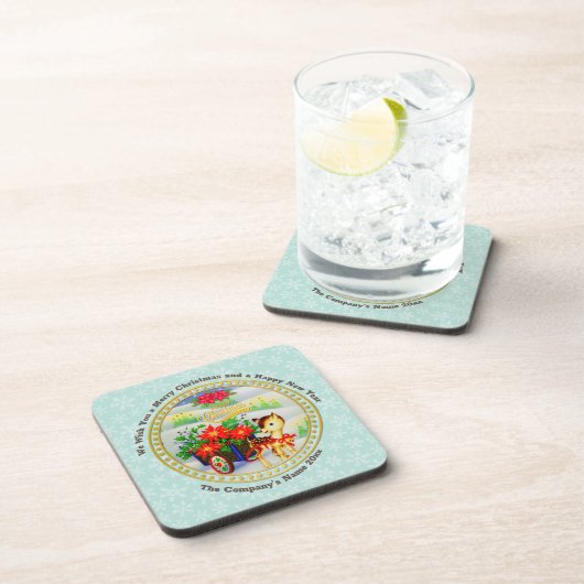 愛らしいヴィンテージクリスマストインデナー&フラワーカート コースター (右側)