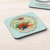 愛らしいヴィンテージクリスマストインデナー&フラワーカート コースター (左側)