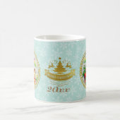 愛らしいヴィンテージクリスマストインデナー&フラワーカート コーヒーマグカップ (中央)