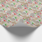 愛らしいヴィンテージクリスマスドギーfor愛犬家 ラッピングペーパー (角)