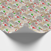 愛らしいヴィンテージクリスマスドギーfor愛犬家 ラッピングペーパー (角)