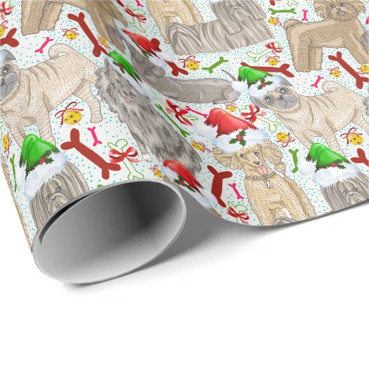 愛らしいヴィンテージクリスマスドギーfor愛犬家 ラッピングペーパー (ロールコーナー)