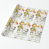 愛らしいヴィンテージスタイル紙の人形と衣装 ラッピングペーパー (アンロールド)